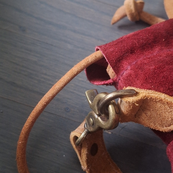 Free People Scout Slouchy Crossbody Bag EUC Brandy Wine - Picture 5 of 7